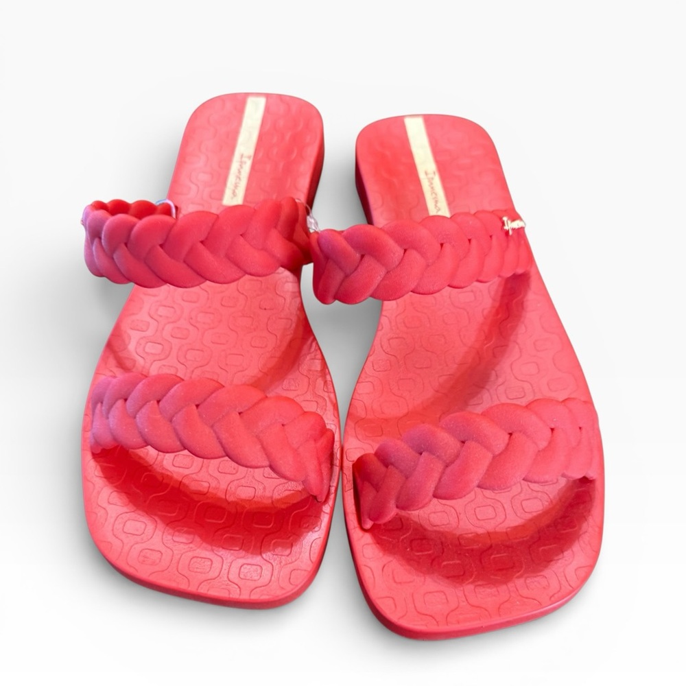 Ipanema Fever Red Slide Sandal Size 5